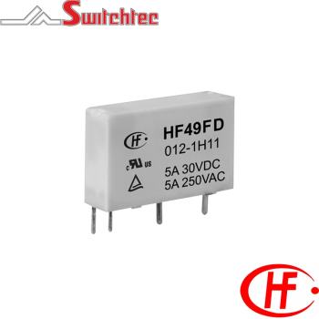 HONGFA PCB POWER RELAY 5VDC 5A SPNO HF49FD/005-1H21GTF