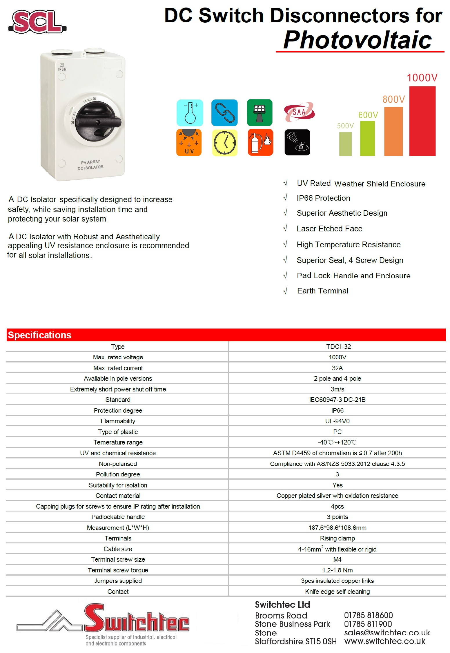 TDCI True DC Isolator Datasheet