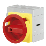 TELERGON REAR MOUNT ISOLATOR 4 POLE 20A RED/YELLOW HANDLE