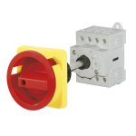 TELERGON BASE MOUNT ISOLATOR 4 POLE 25A RED/YELLOW HANDLE